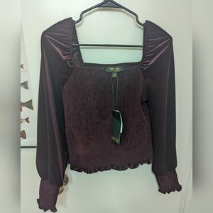 Truth Smocked square neck top